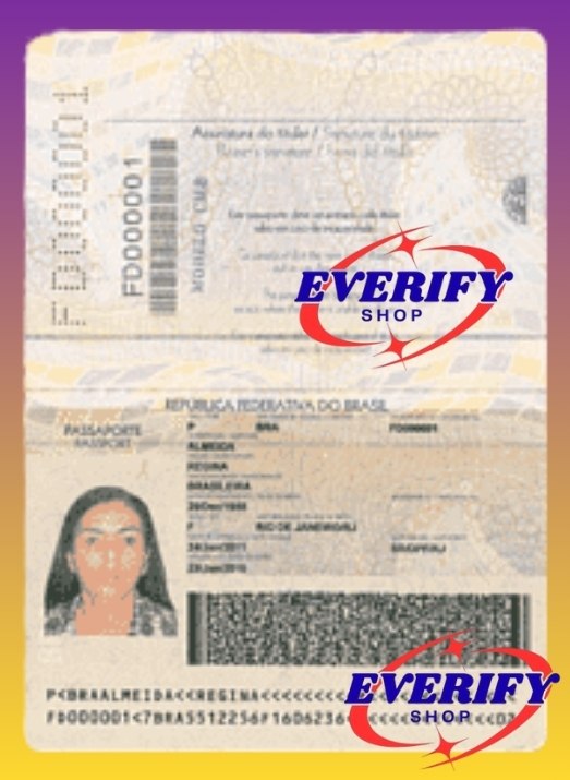 Brazil Passport PSD Editable Template