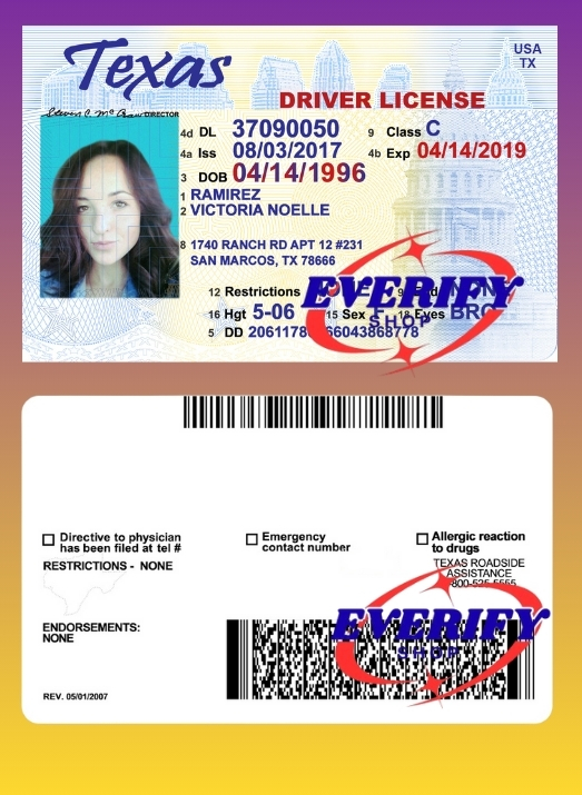 Texas Driving License PSD Editable Template