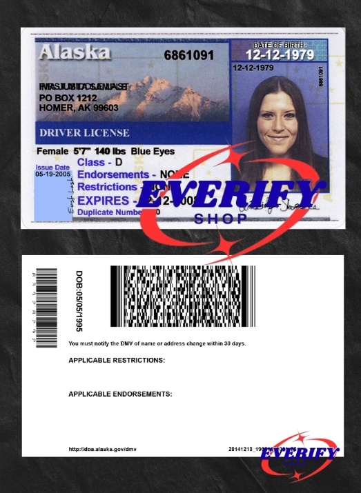 Alaska Driving License PSD Editable Template