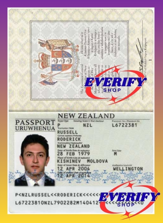 New Zealand Passport PSD Editable Template