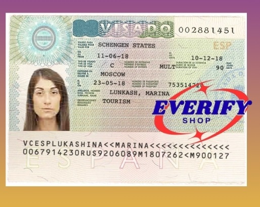 Visado schengen PSD Editable Template