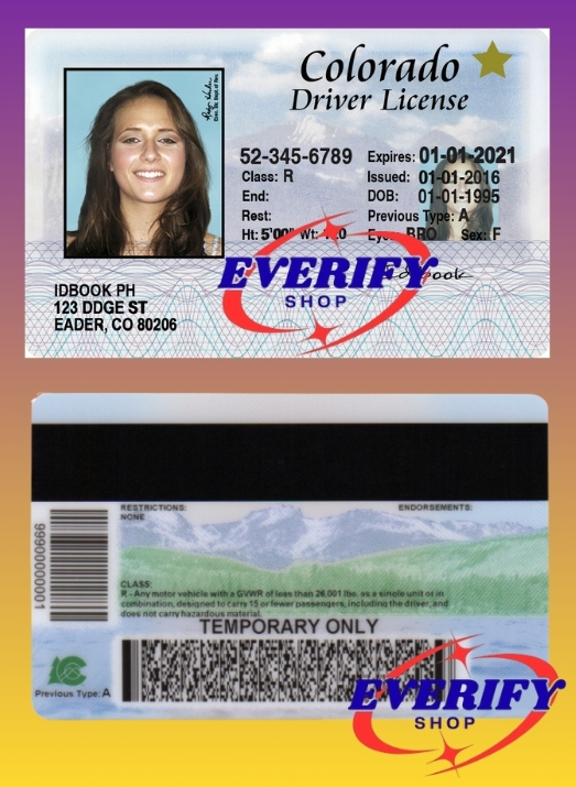 Colorado Driving License PSD Editable Template