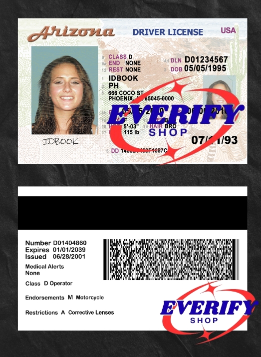 Arizona Driving License PSD Editable Template